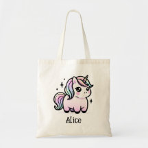 Sac fourre-tout Unicorne Cute Personnalisé