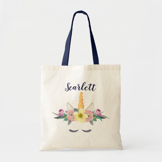 Sac fourre-tout Unicorne personnalisé (Devant)