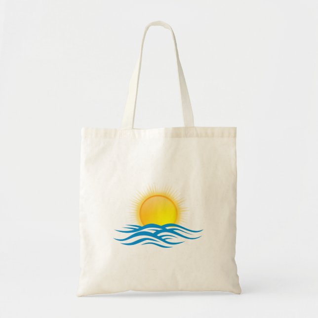 Sac fourre-tout Unique De Design Soleil Et Océan (Devant)