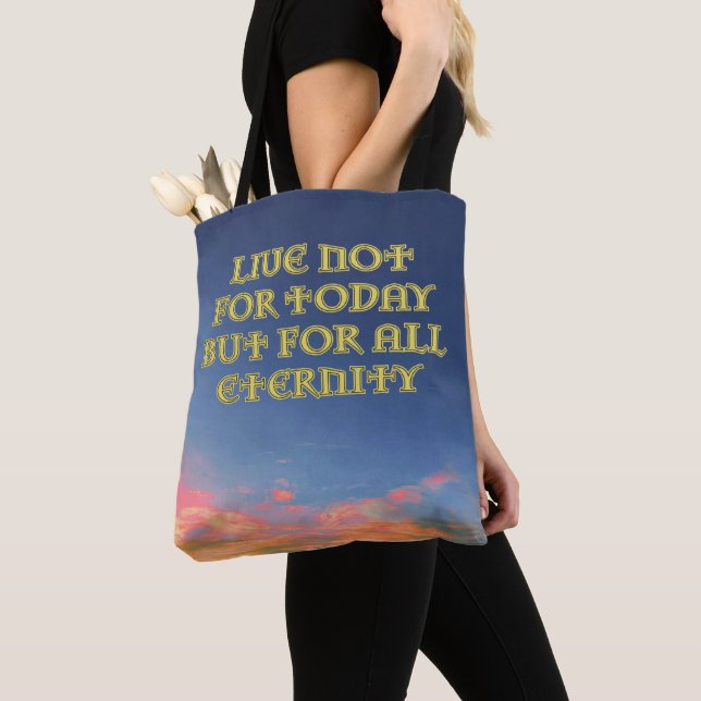 sac fourre-tout v2 "Live Not For Today" (De près)