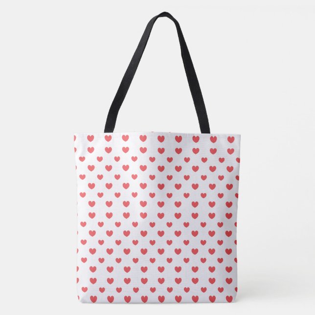 Sac fourre-tout Valentine Red Heart Canvas (Devant)