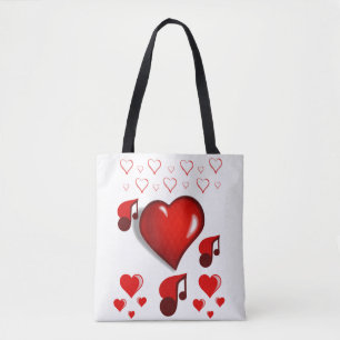 Sac fourre-tout valentines jour amour coeur