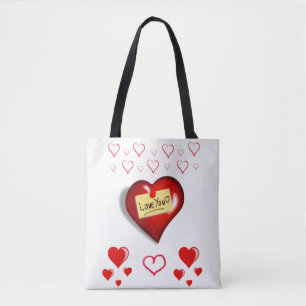 Sac fourre-tout valentines jour amour coeur