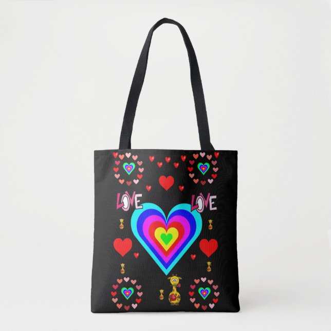 sac fourre-tout valentines jour amour coeur (Devant)