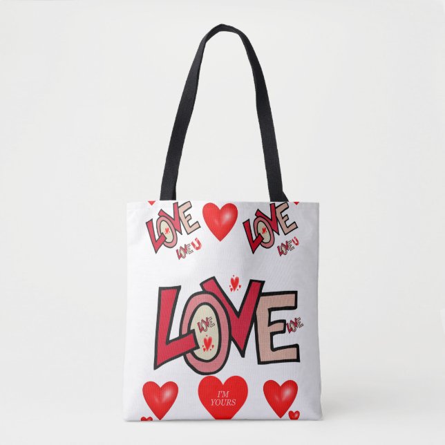 sac fourre-tout valentines jour amour coeur (Devant)