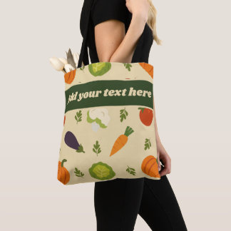 Sac fourre-tout Veggie personnalisé Sunshine & Mot