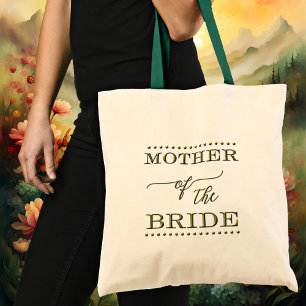 Sac fourre-tout vert avec texte du script de la mè