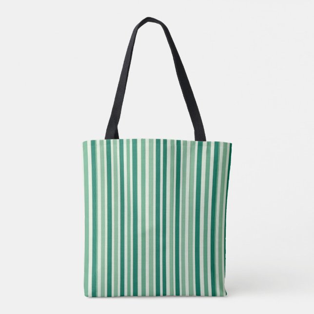 Sac fourre-tout, vert chasseur rayure vert clair v (Dos)