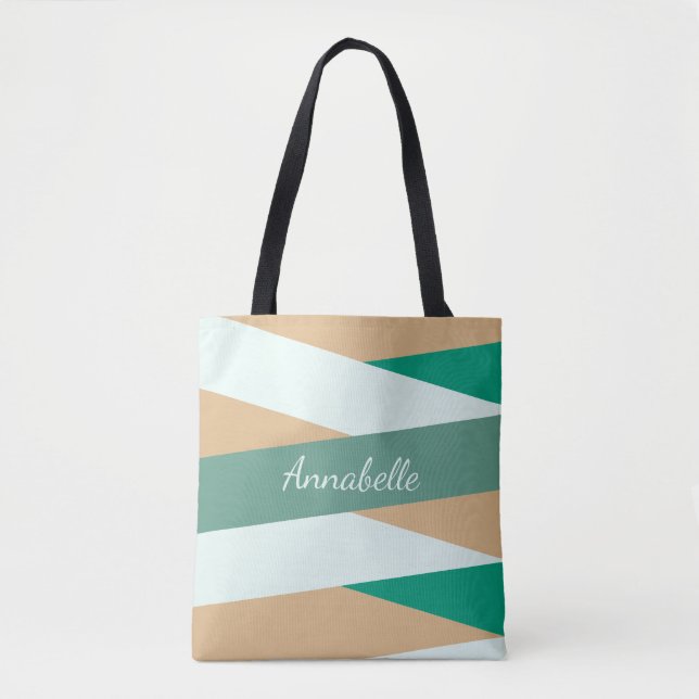 Sac fourre-tout vert simple et moderne (Devant)