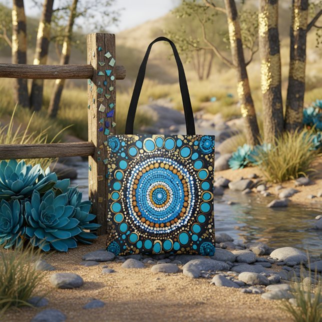 Sac fourre-tout vibrant à motif mandala à points a (Créateur téléchargé)