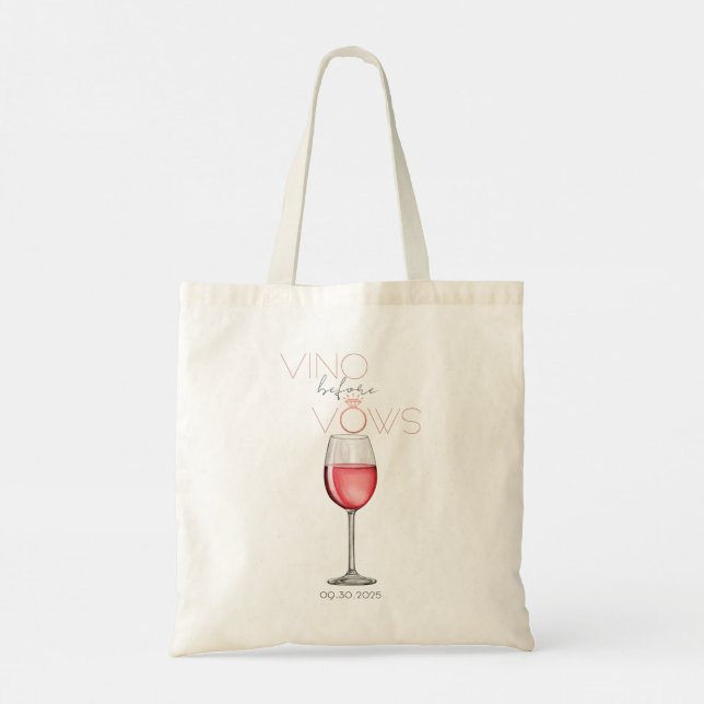 Sac fourre-tout Vino Before Vows pour enterrement  (Dos)