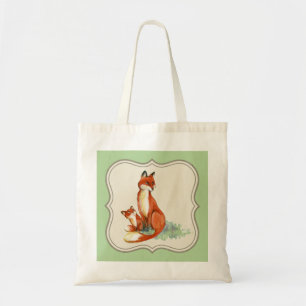 Sac fourre-tout vintage à illustration de chacal,