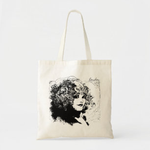 Sac fourre-tout vintage à illustration de dame