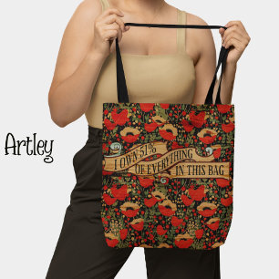 Sac fourre-tout vintage à motif grain de bois et c