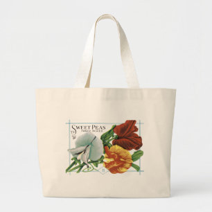 Sac fourre-tout vintage à paquet de graine de poi