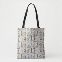 Sac fourre-tout vintage à thème d'échecs - Stratég