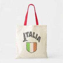 Sac fourre-tout vintage à toile de drapeau italien