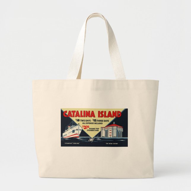 Sac fourre-tout vintage de Catalina Island (Devant)