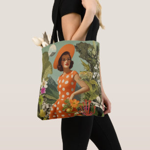 Sac fourre-tout vintage de collection botanique