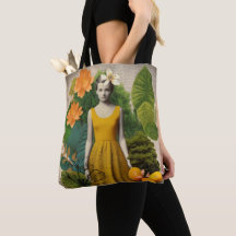 Sac fourre-tout vintage de collection botanique