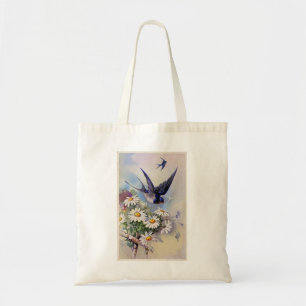 Sac fourre-tout vintage Oiseaux Et Fleurs