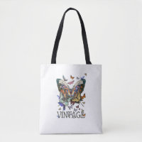 Sac fourre-tout vintage pour le papillon
