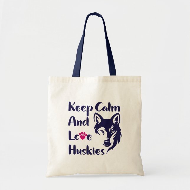 Sac fourre-tout Vintage Sibérien Husky (Devant)
