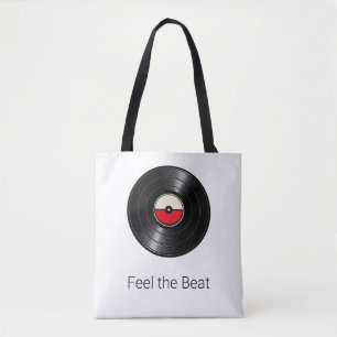 Sac fourre-tout vinyle rétro « Feel the Beat »