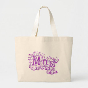 Sac fourre-tout violet / clair "Maman"