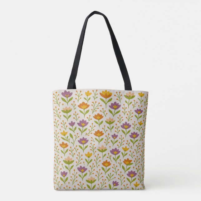 Sac fourre-tout violet, rose et vert (Dos)