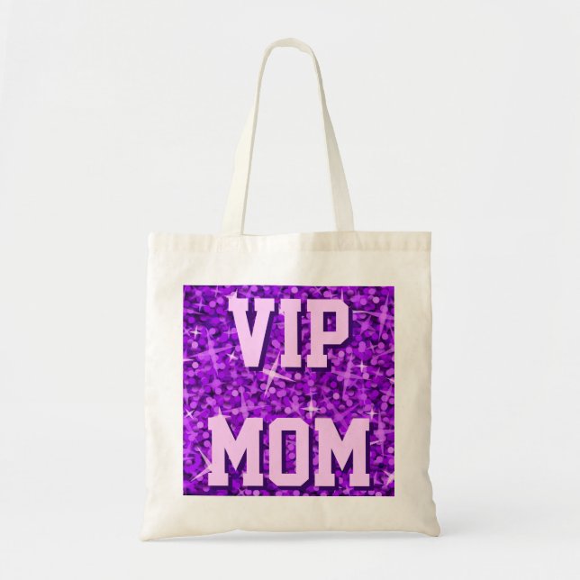 Sac fourre-tout 'VIP MOM' violet Glitz (Devant)