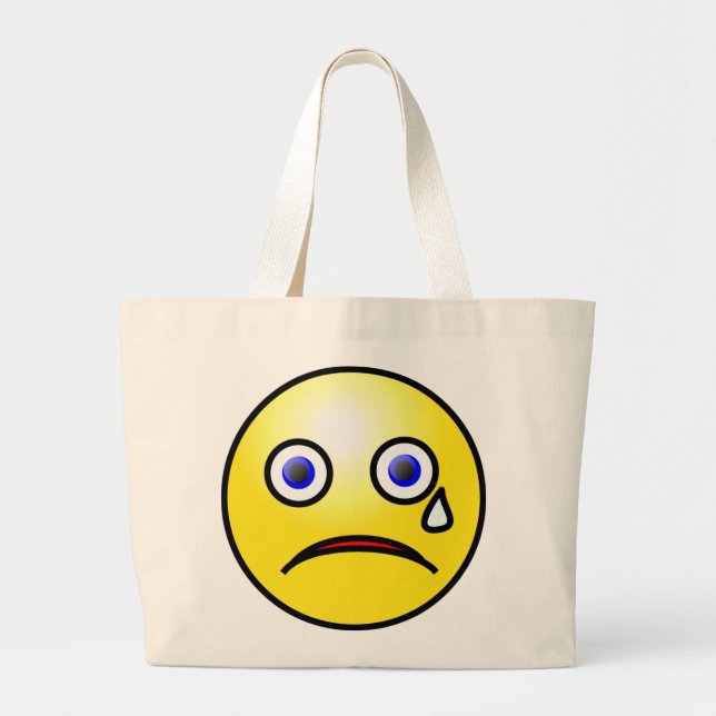 Sac fourre-tout Visage Triste Jaune (Devant)