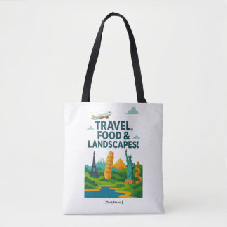 Sac fourre-tout Voyage, Nourriture & Paysages | Aj