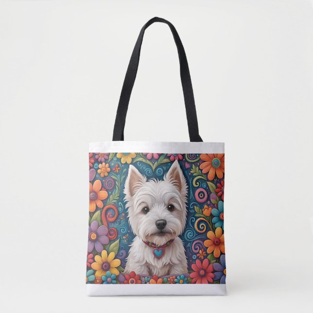 Sac fourre-tout Westie (Devant)