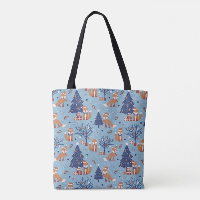 Sac fourre-tout Whimsical Winter Fox - Festive mig (Dos)