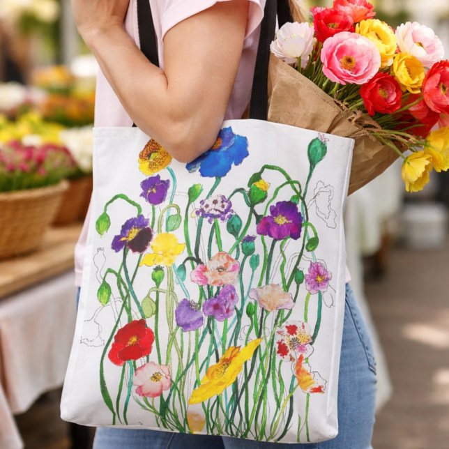 Sac fourre-tout Wild Poppy (Créateur téléchargé)