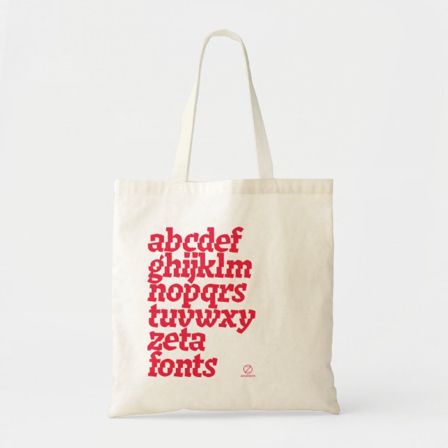 Sac fourre-tout - Zetafonts Keratine (Devant)