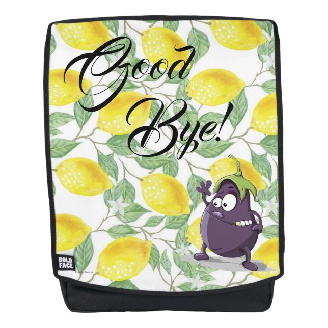 Sac Fun Lemon et l'aubergine Bold Face à dos (Devant)