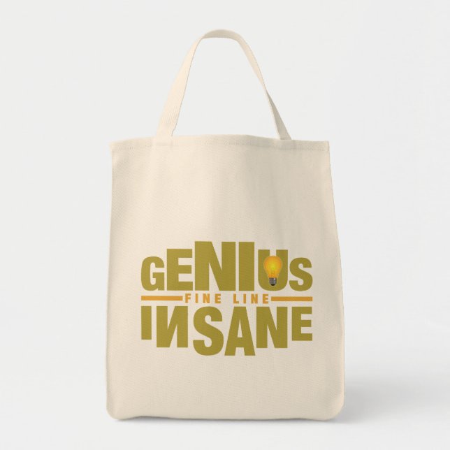 Sac GENIUS VS INSANE - choisir style et couleur (Devant)