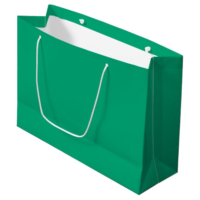 Sac grand cadeau bleu vert - Conception couleur un (Devant Angle)
