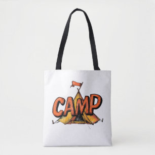 Sac graphique de camp d'été rétro