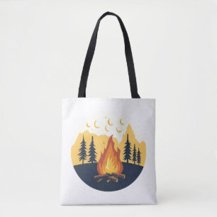 Sac graphique de camp d'été rétro