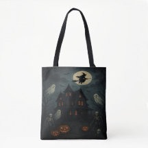 Sac Halloween Maison Hantée