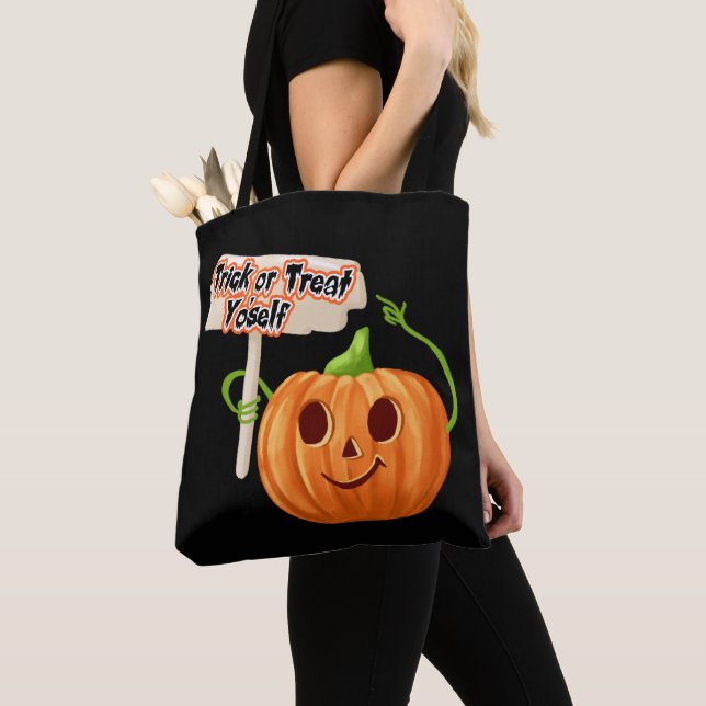 Sac Halloween Personnalisé, Trick Ou Treat You'sel (De près)