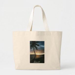 Sac hawaïen de plage de coucher du soleil