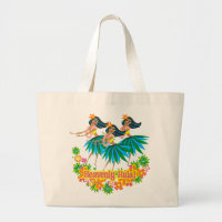 Sac hawaïen merveilleux de plage de fille de danse