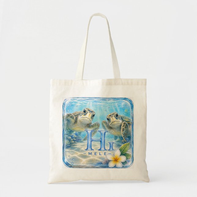 Sac HIMELE Hawaiian Tote Bag Honu  (Devant)