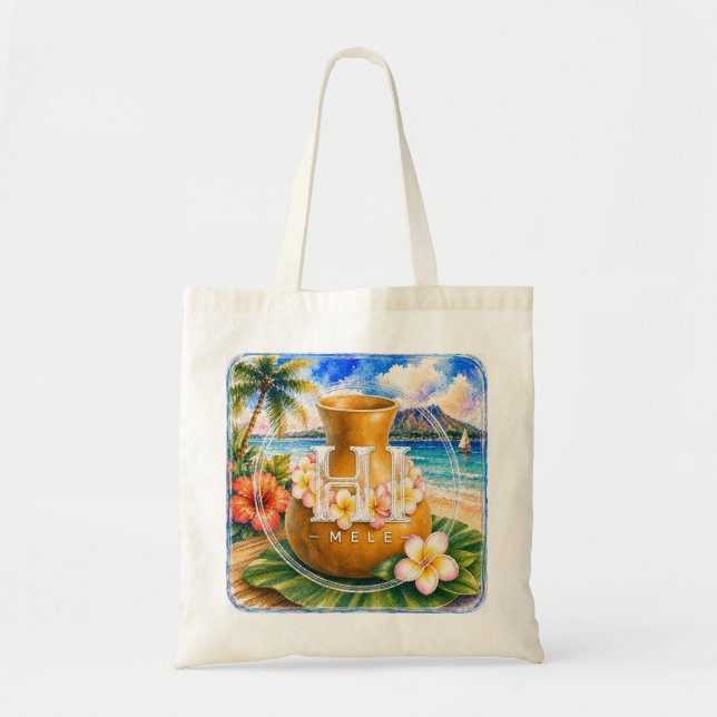 Sac HIMELE Hawaiian Tote Bag Ipu (Devant)