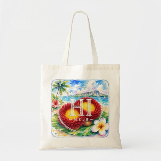 Sac HIMELE Hawaiian Tote Bag ‘Ulī’ulī (Devant)
