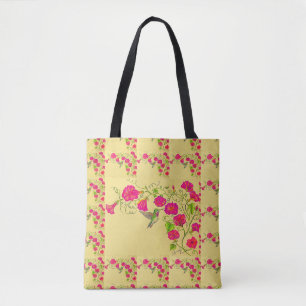 Sac Hollyhocks et Hummingbirds
